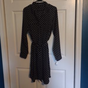 Button front polka dot Lauren Ralph Lauren dress